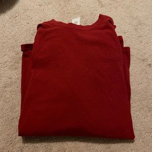 Red long sleeve Mickey on back XL